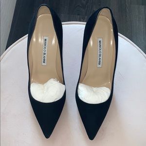 Manolo Blahnik* BB* Black* Suede*